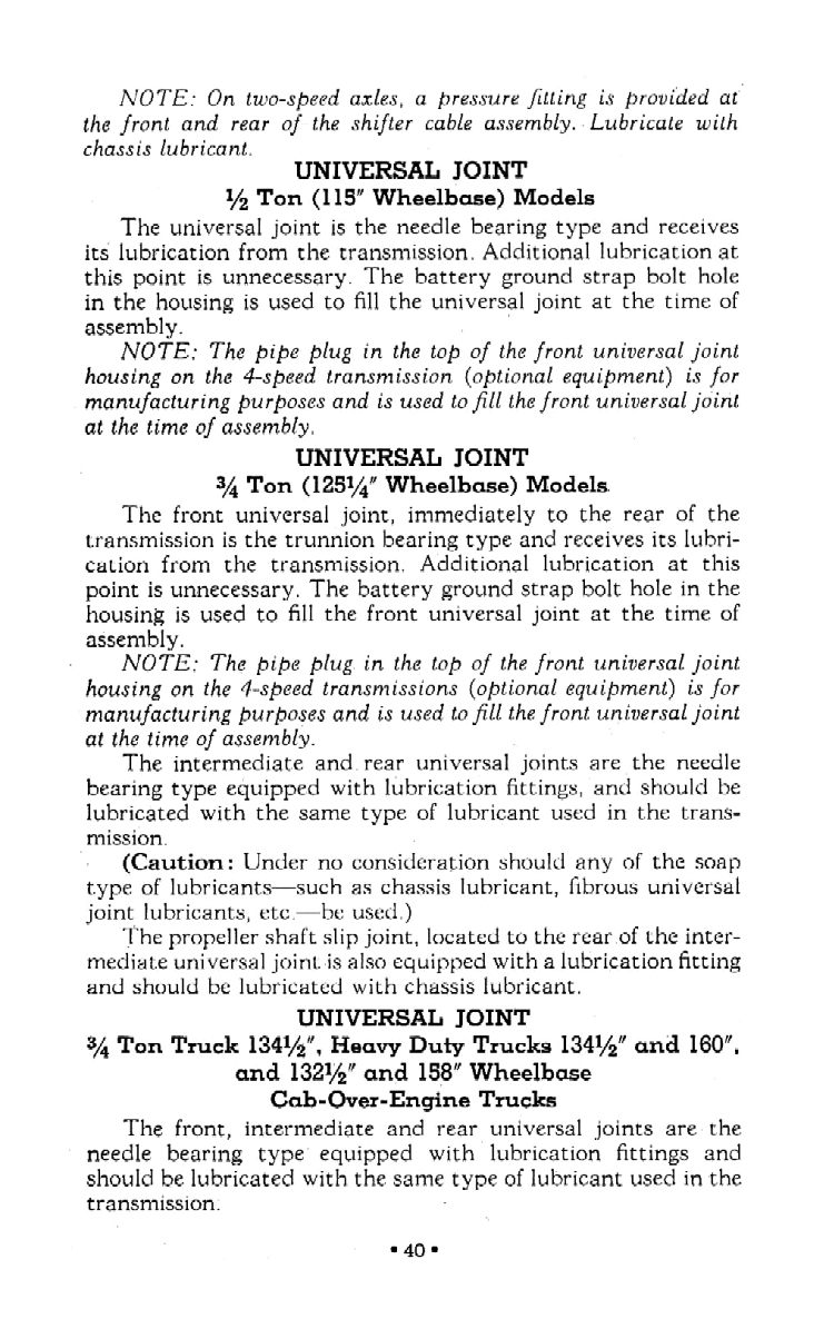 1942 Chevrolet Truck Owners Manual Page 55